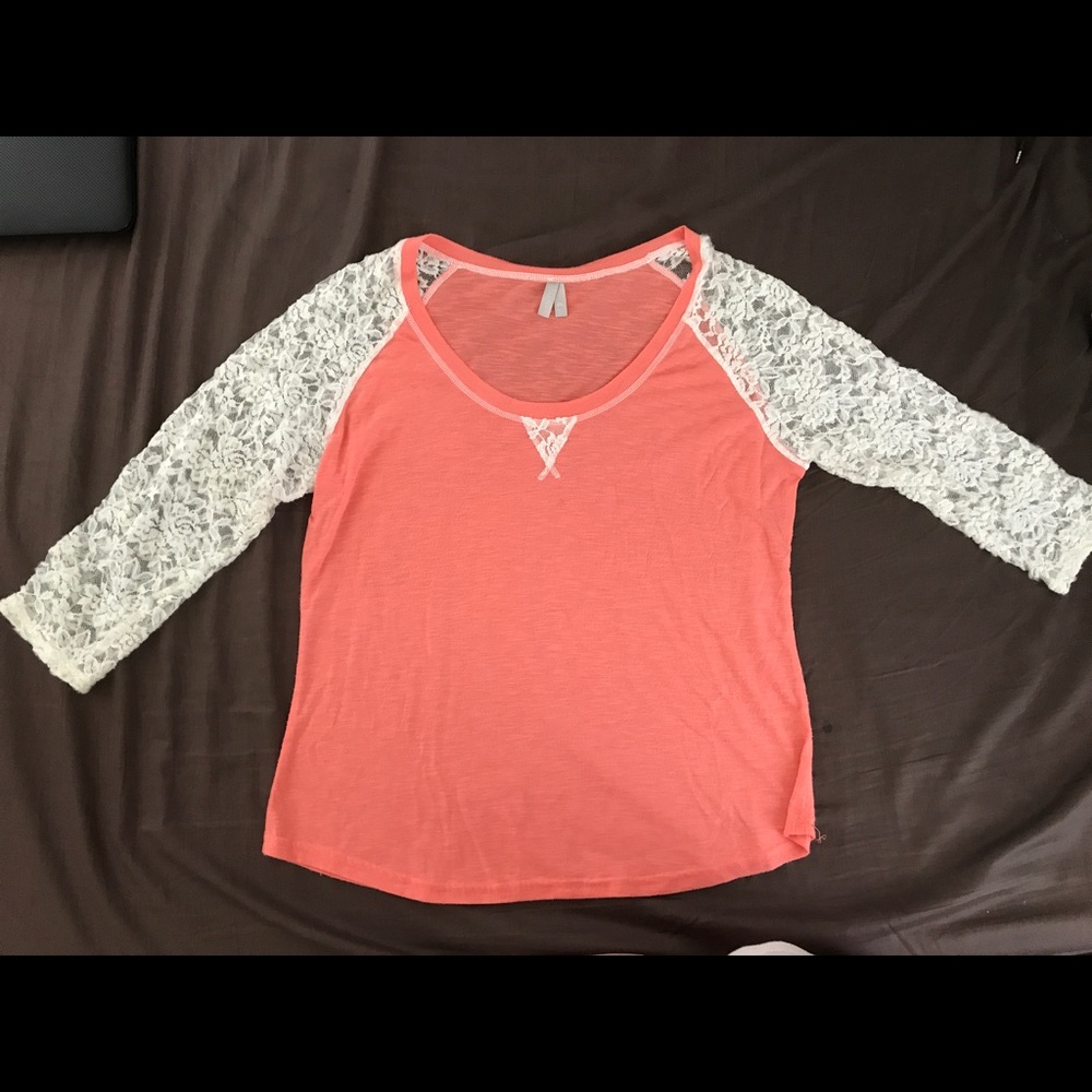 Orange Lace T-Shirt